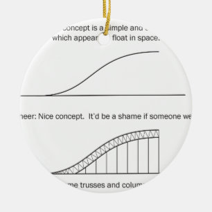 Architect vs Engineer Ceramic Ornament