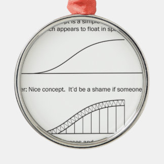 Architect vs Engineer Metal Ornament