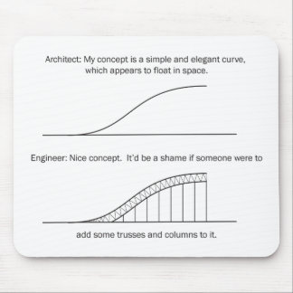 Architect vs Engineer Mouse Pad