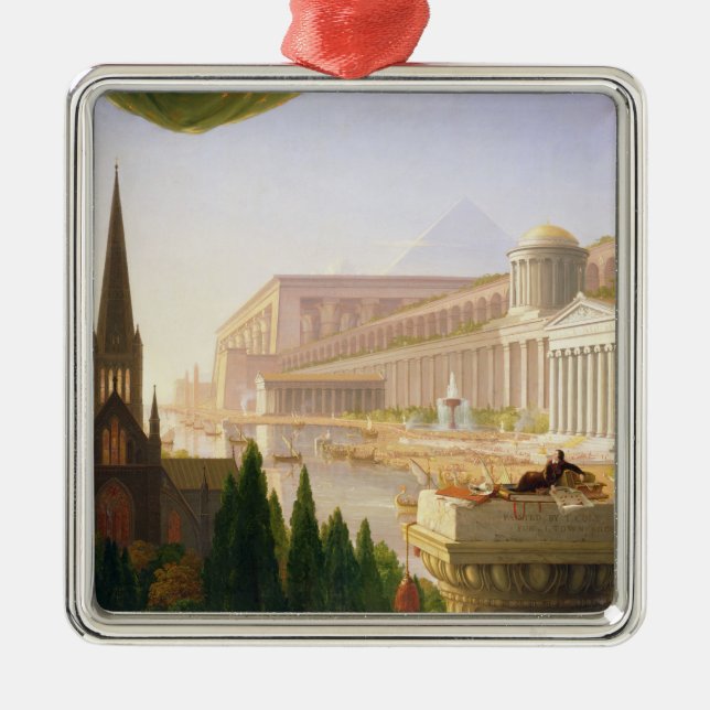 Architect's Dream (by Thomas Cole) Metal Ornament (Front)