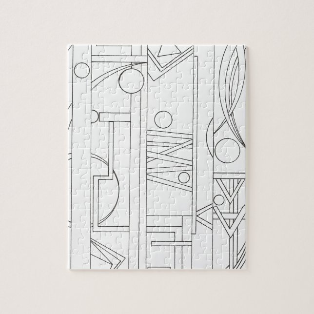 Architect's Dream-Modern Bauhaus Geometric Art Jigsaw Puzzle (Vertical)