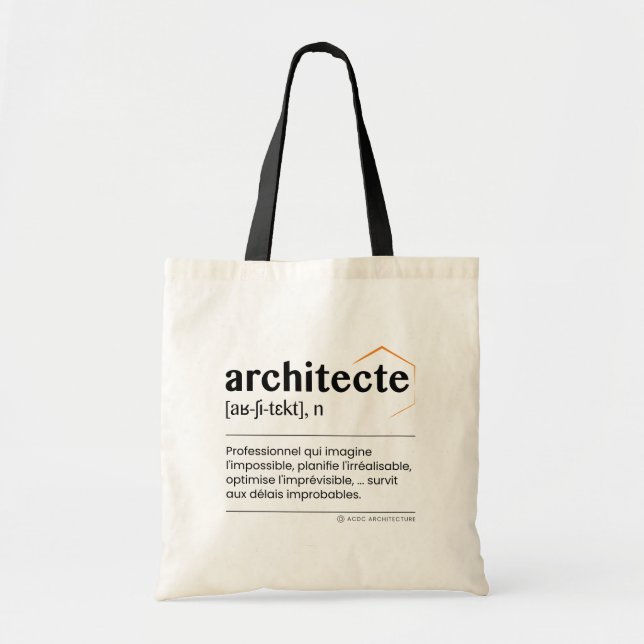 Architect's Stick Tote Bag (Front)