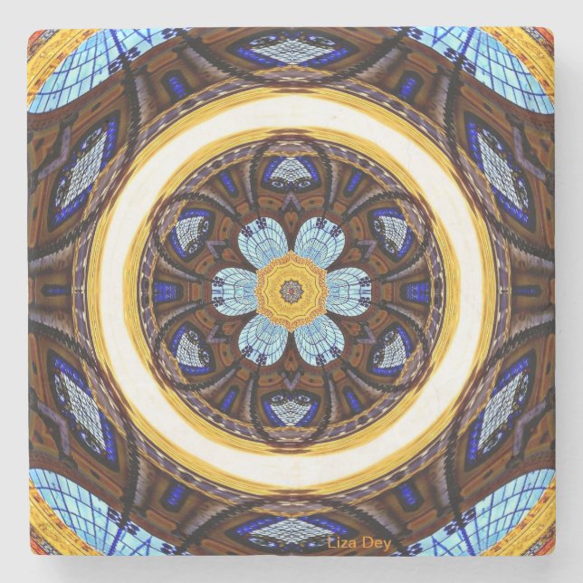 Architectural Abstract Stone Coaster (Front)