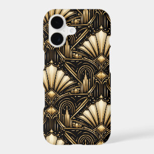 Architectural Art Deco   Black Gold Luxe - iPhone