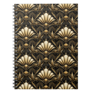 Architectural Art Deco | Classic Black Gold Notebook