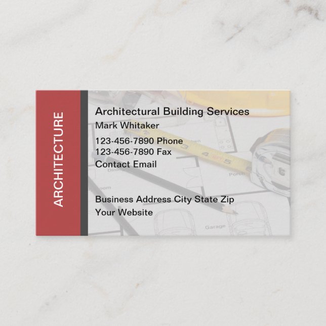 Architectural Building Services Business Card (Front)
