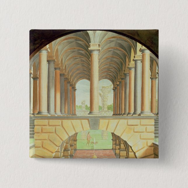 Architectural Capriccio 15 Cm Square Badge (Front)