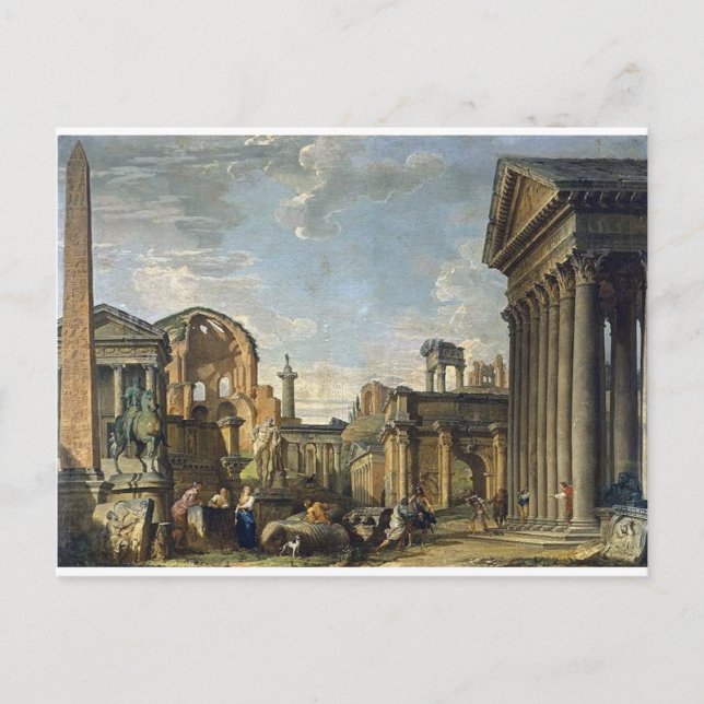 Architectural Capriccio by Giovanni Paolo Panini Postcard (Front)