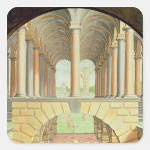 Architectural Capriccio Square Sticker