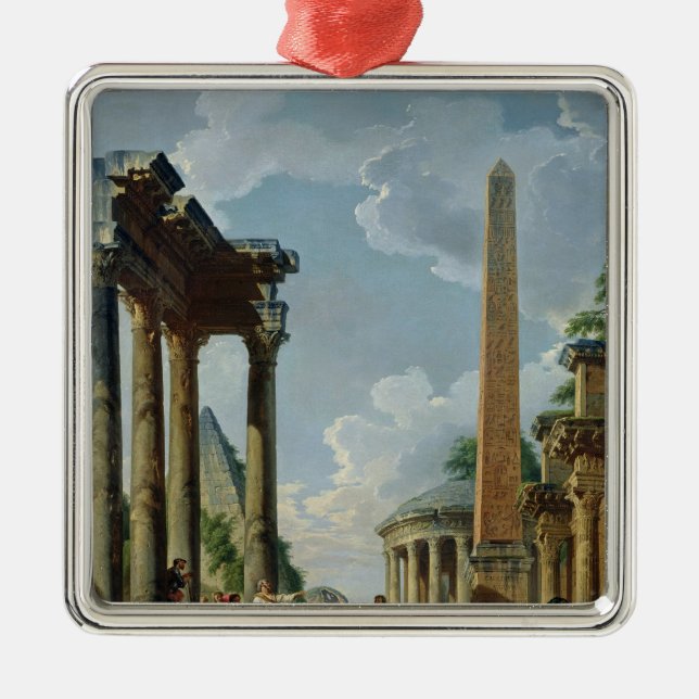 Architectural Capriccio with a Preacher Metal Tree Decoration (Front)