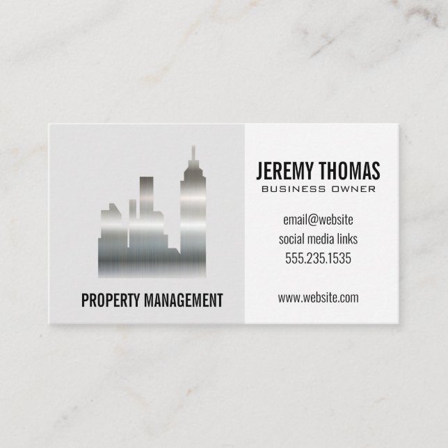 Architectural Construction Metal Building Business Card (Front)