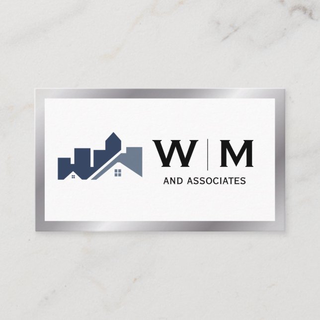 Architectural Construction Real Estate Logo Business Card (Front)