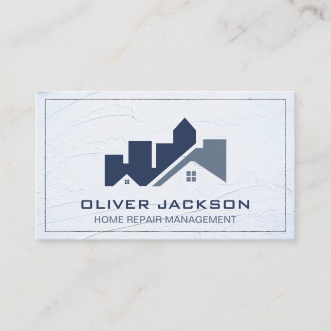 Architectural Construction Real Estate Logo Business Card (Front)