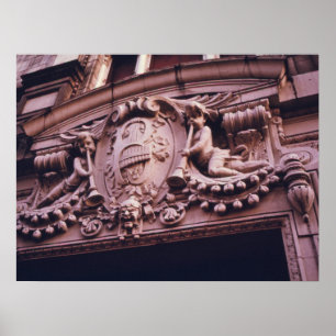 Architectural Detail Theatre, Brooklyn, Vintage Poster