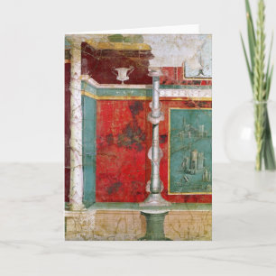 Architectural detail with a landscape card