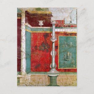 Architectural detail with a landscape postcard