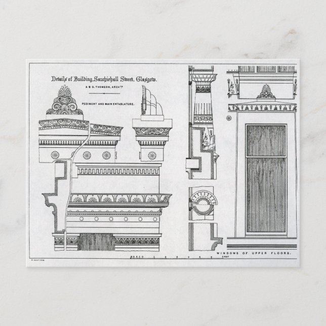 Architectural Details of Grecian Chambers Postcard (Front)