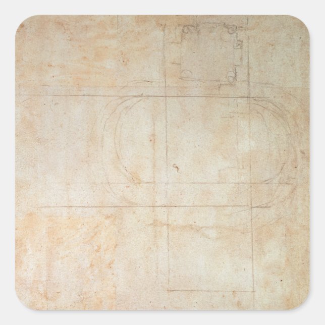 Architectural Drawing Square Sticker (Front)