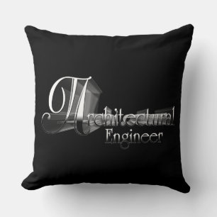 Architectural Engineer Typography Artwork Cushion