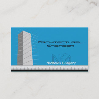 Architectural Engineering Blue Business Cards