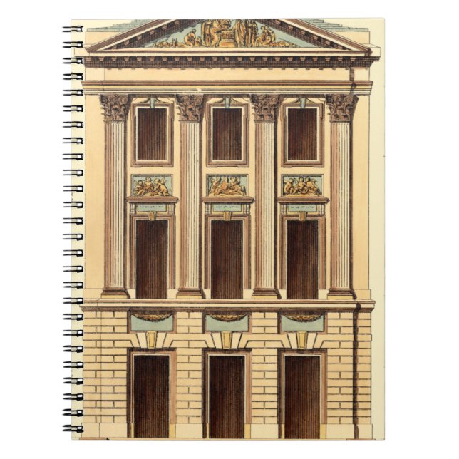Architectural Facade by Jean Deneufforge Notebook (Front)