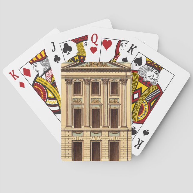 Architectural Facade by Jean Deneufforge Playing Cards (Back)