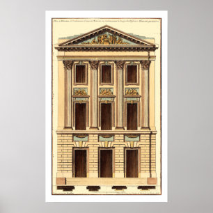 Architectural Facade by Jean Deneufforge Poster