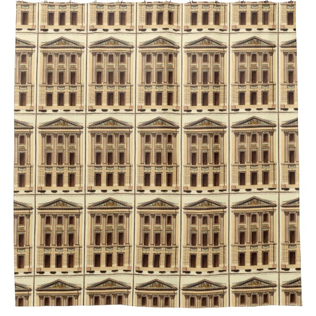 Architectural Facade by Jean Deneufforge Shower Curtain (Front)