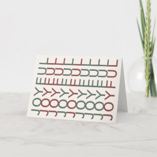 Architectural Line Art Nordic Xmas Joyful Holiday Card