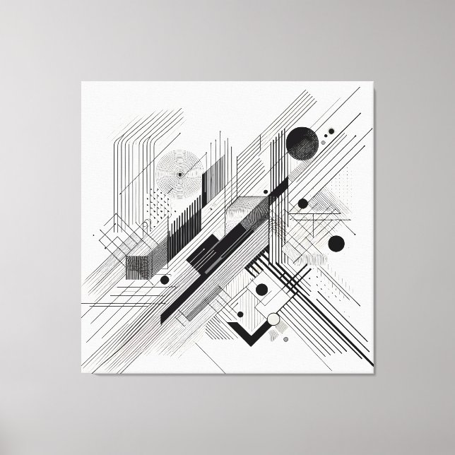 Architectural Line Matrix Canvas Print (Front)
