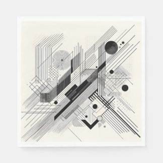 Architectural Line Matrix Napkin