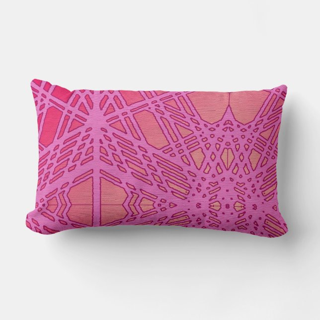 Architectural Motif Print Lumbar Cushion (Front)
