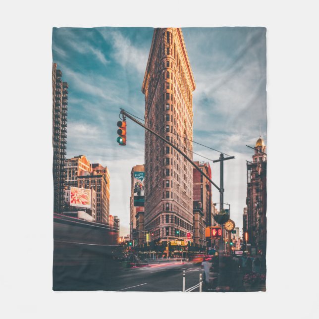 ARCHITECTURAL PHOTOGRAPHY OF BROWN BUILDING FLEECE BLANKET (Front)