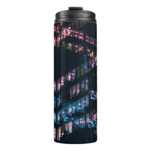 ARCHITECTURAL PHOTOGRAPHY OF BUILDING WITH PEOPLE THERMAL TUMBLER