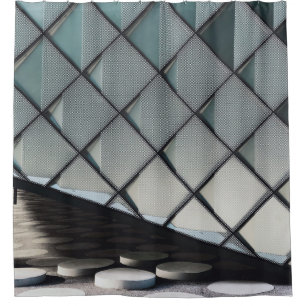 Architectural photography of concrete wall shower curtain