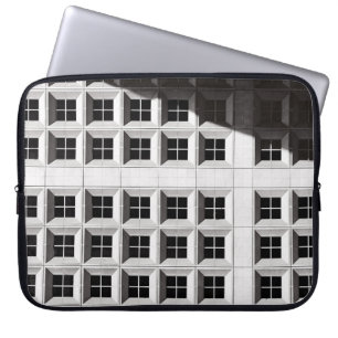 ARCHITECTURAL PHOTOGRAPHY OF WHITE BUILDING LAPTOP SLEEVE