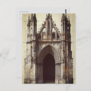 Architectural Portal Sketch Postcard