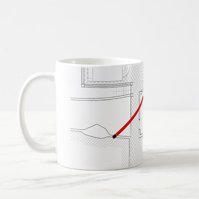 Architectural project, drawing, Architects Coffee Mug (Left)