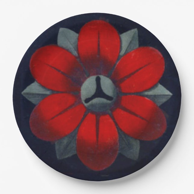 Architectural Rosette No. 3 Paper Plate (Front)
