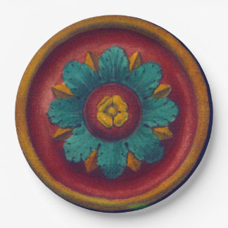 Architectural Rosette No. 5 Paper Plate