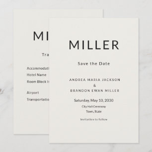 Architectural Save the Date Travel Card