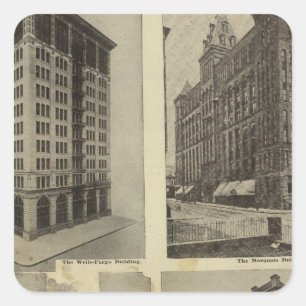 Architectural solidity in Portland, Oregon Square Sticker