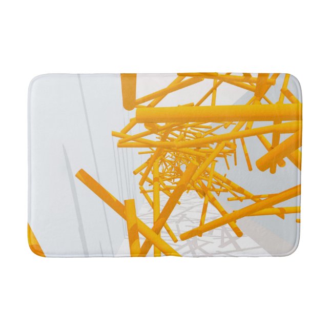 Architectural Space with Bright Geometrical Shape Bath Mat (Front)