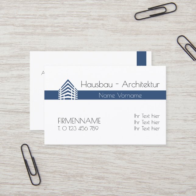 architectural structure business card (Front/Back In Situ)