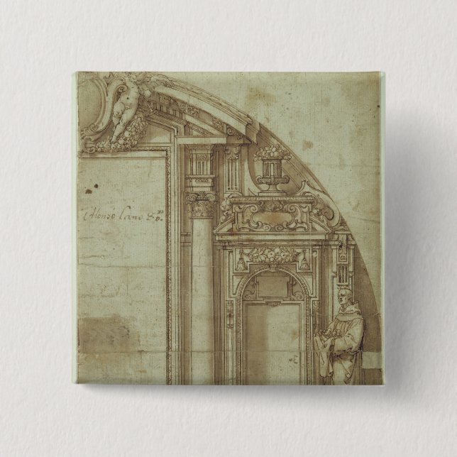 Architectural Study 15 Cm Square Badge (Front)