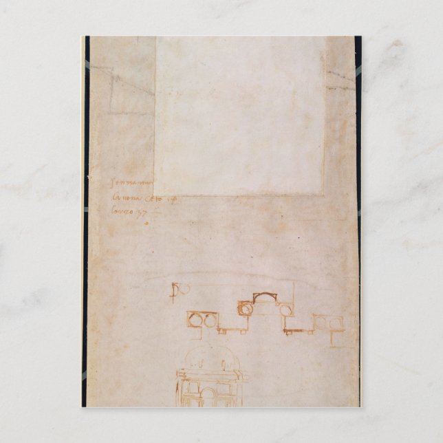 Architectural Study with Notes Postcard (Front)