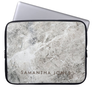 Architectural Texture white marble stone granit Laptop Sleeve