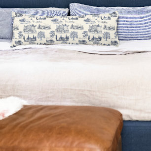 Architectural Toile Body Cushion