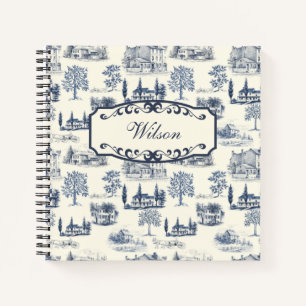 Architectural Toile Personalised Notebook