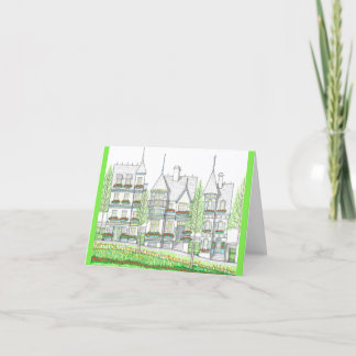 Architectural Victorian Folded Thank You Card